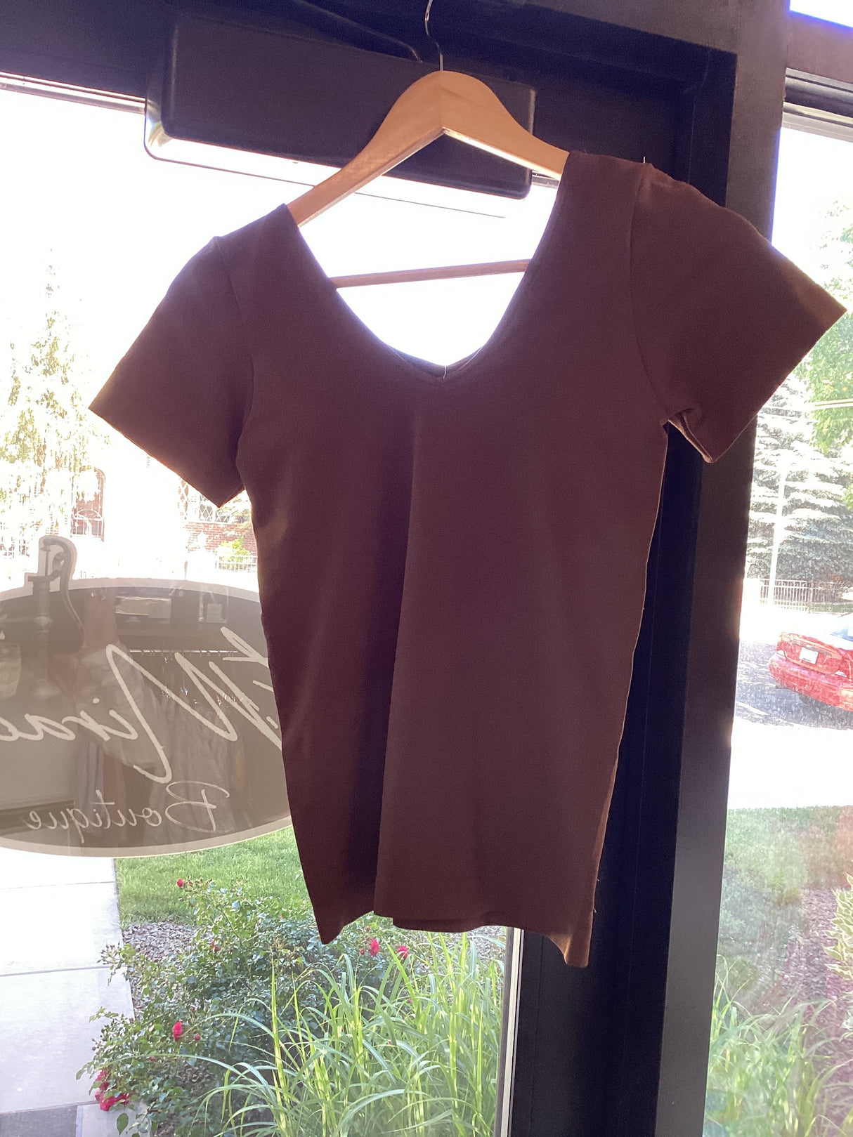 SML639 Short Sleeve V-Neck Top