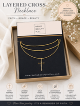 HBF Hammered Cross Necklace