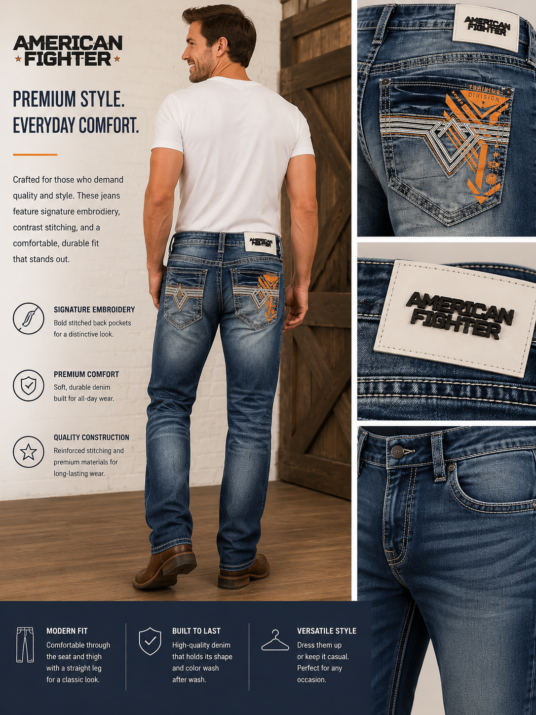 STRIKER VOID CAIRO-R CAIRO WASH jeans by American Fighter