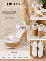 2273016WHT Sandals with White Eyelets