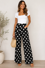 IP19290 Polka Dot High Rise Pants