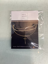 HBF Hammered Cross Necklace