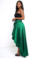 HS2321 High Waisted High Low Skirt Belt