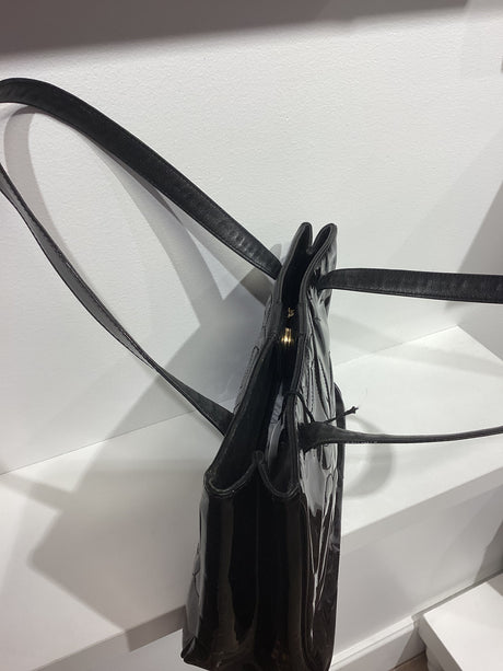 Black Patent Leather Tote