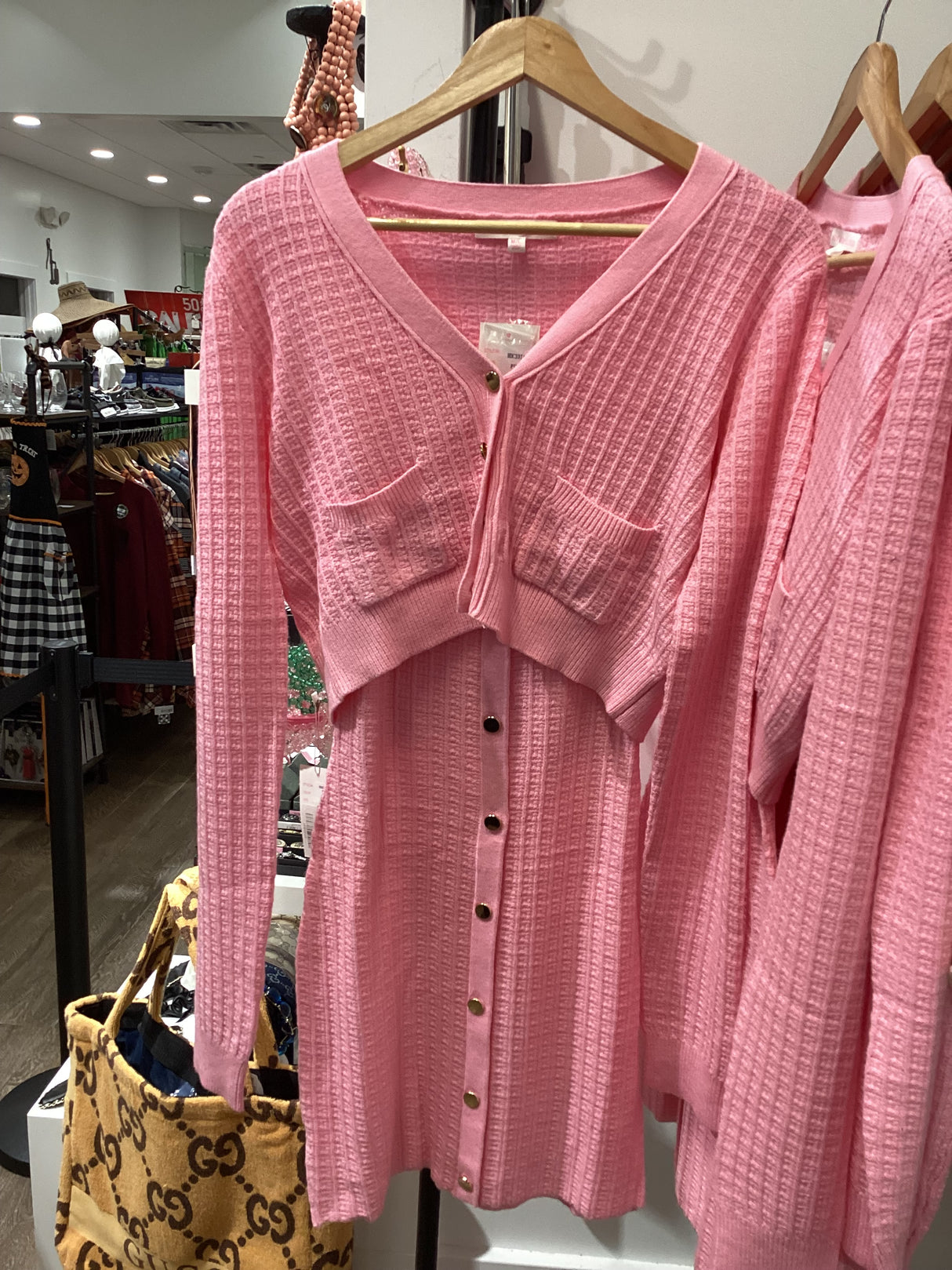 HDC33719 Dress & Cardigan Set