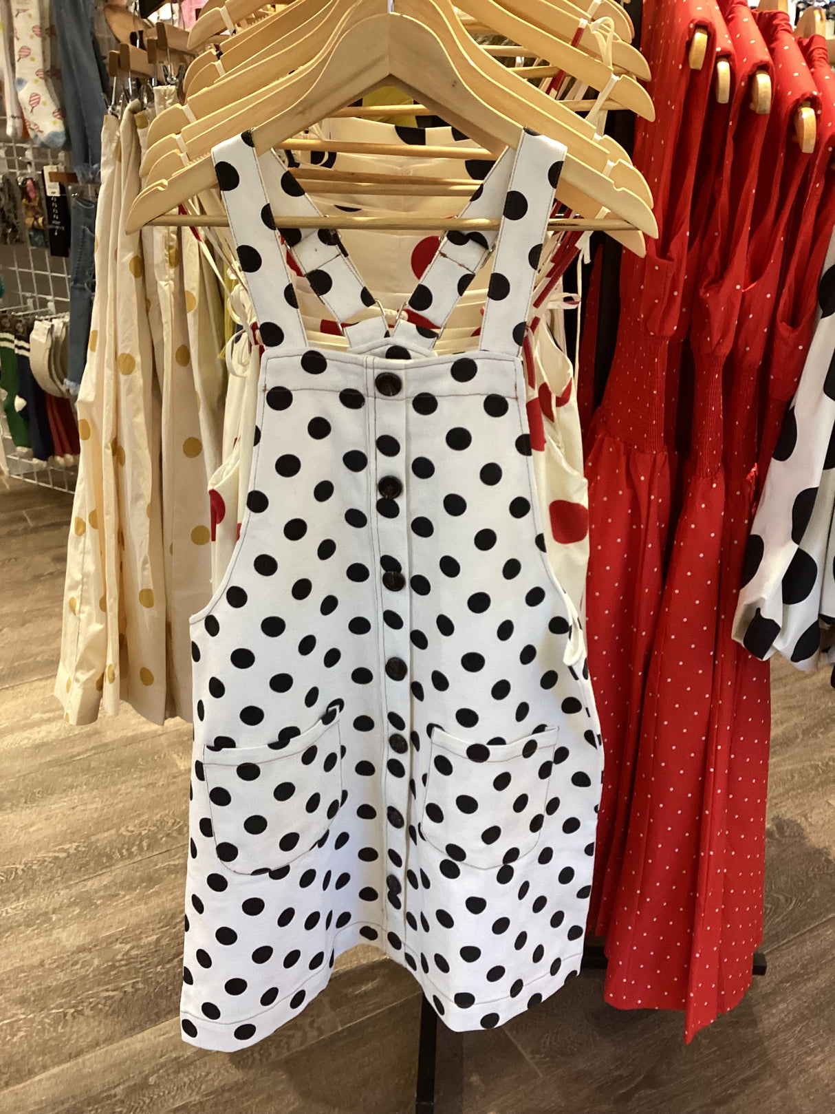 ID19093 - Denim Overall Dress