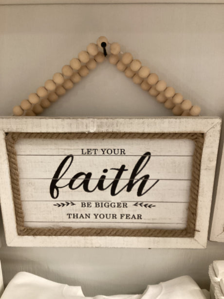 12418 Wood Framed Wall Sign