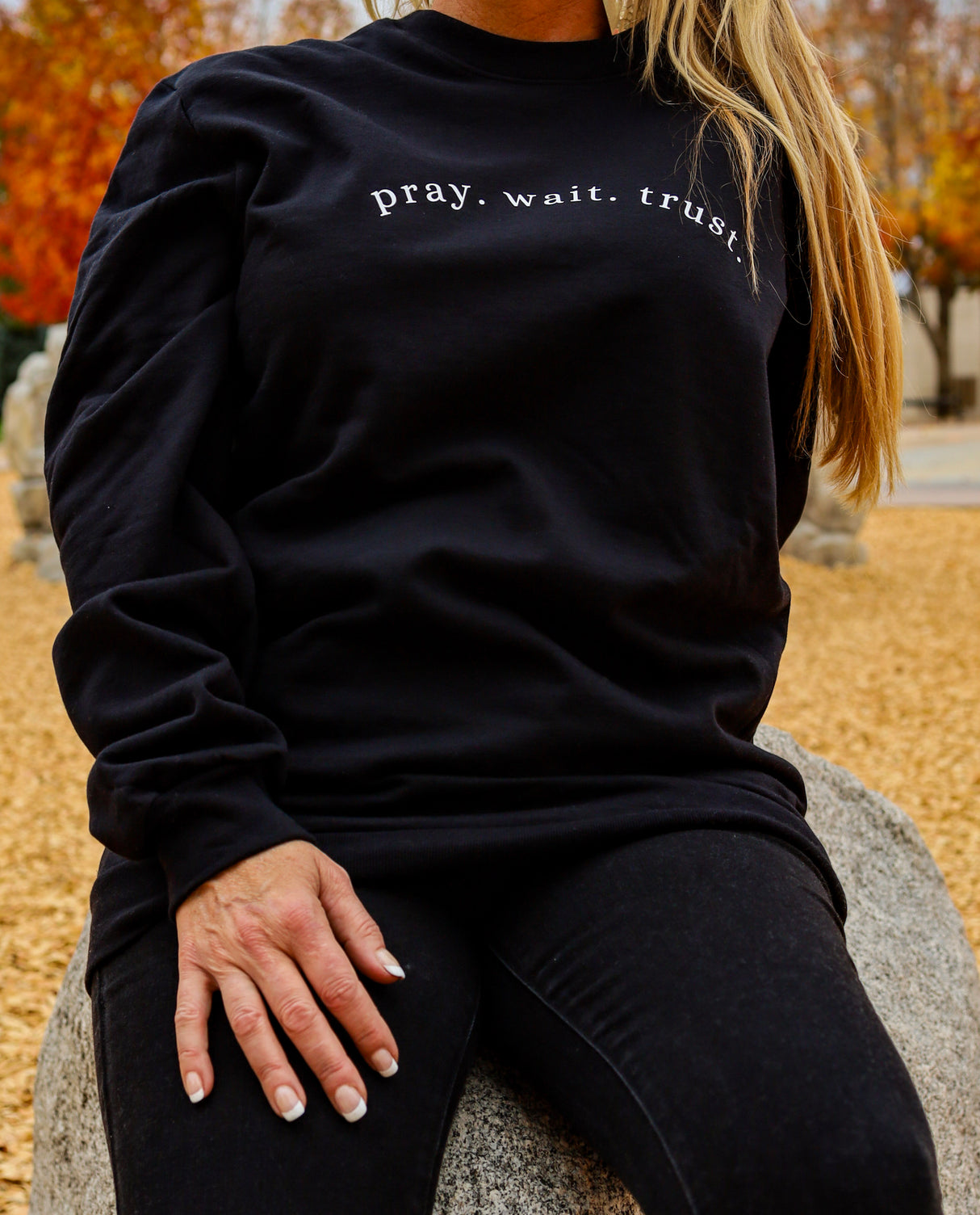 32SRSU "PRAY. WAIT. TRUST." Sweatshirt