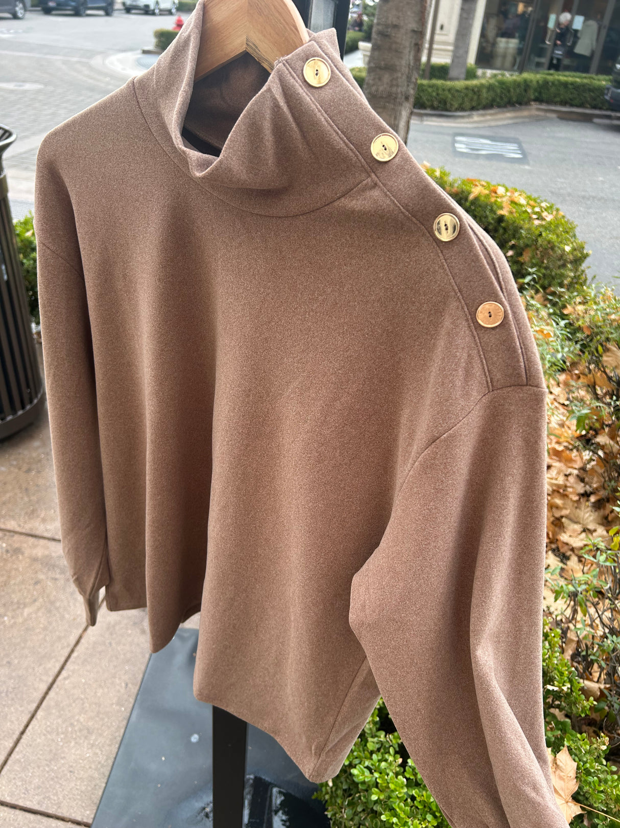 Audrina - Soft Top with Button Detail