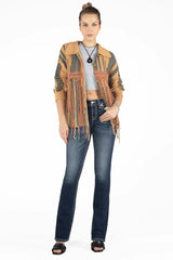 MSW0354L Fringe Knit Jacket by Miss Me