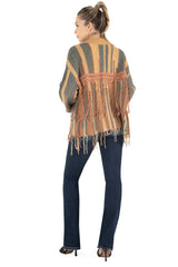 MSW0354L Fringe Knit Jacket by Miss Me