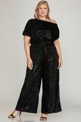 SY5620-P Sequin Flared Leg Pants