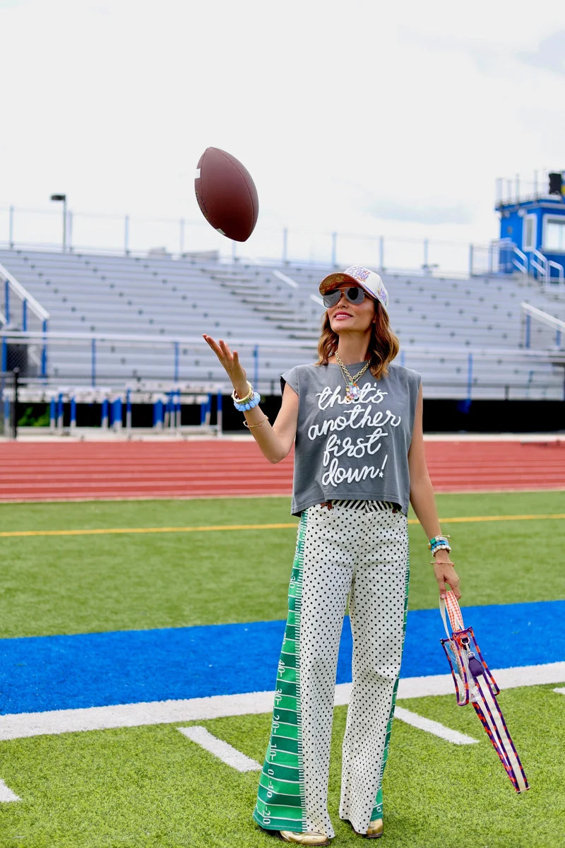 Game Day Contrast Wide Leg Denim