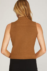 SS6374R2 Monck Neck Knit Sweater Vest