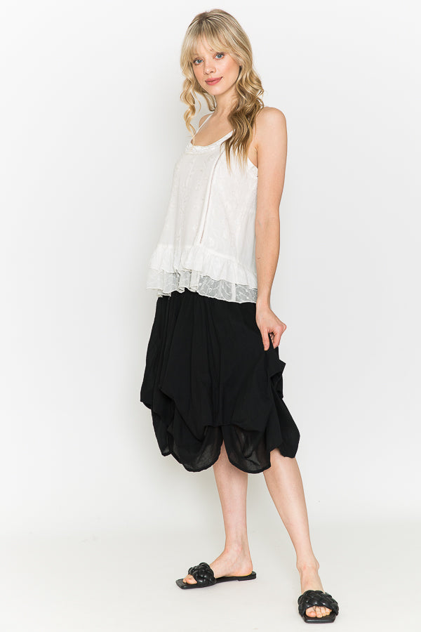 M-132-Short-Black Bubble Skirt