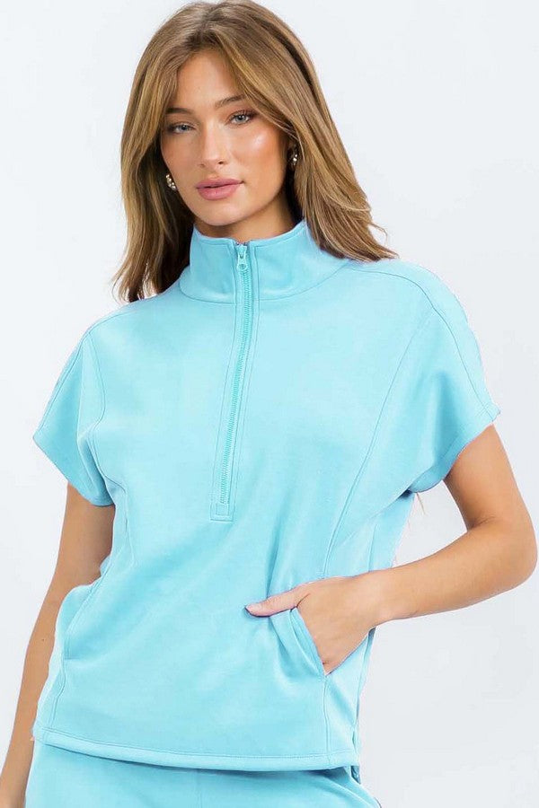 TP2666 Chic Zipper Top