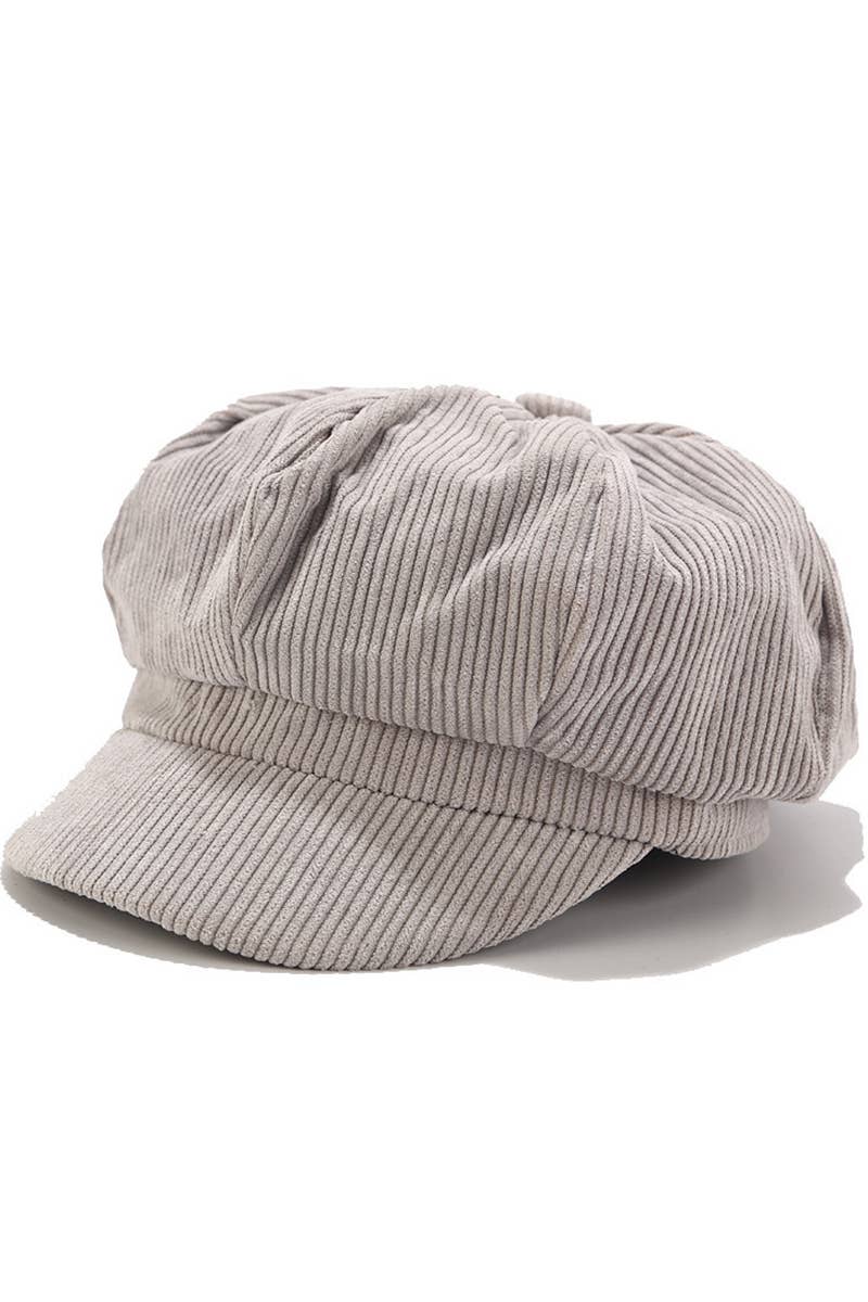 CORDUROY CASUAL NEWSBOY CAP_CWAH0384