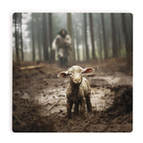 Jesus Running After Lost Lamb Coaster