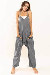 Cotton Harem Jumpsuit with Pockets / BL60000