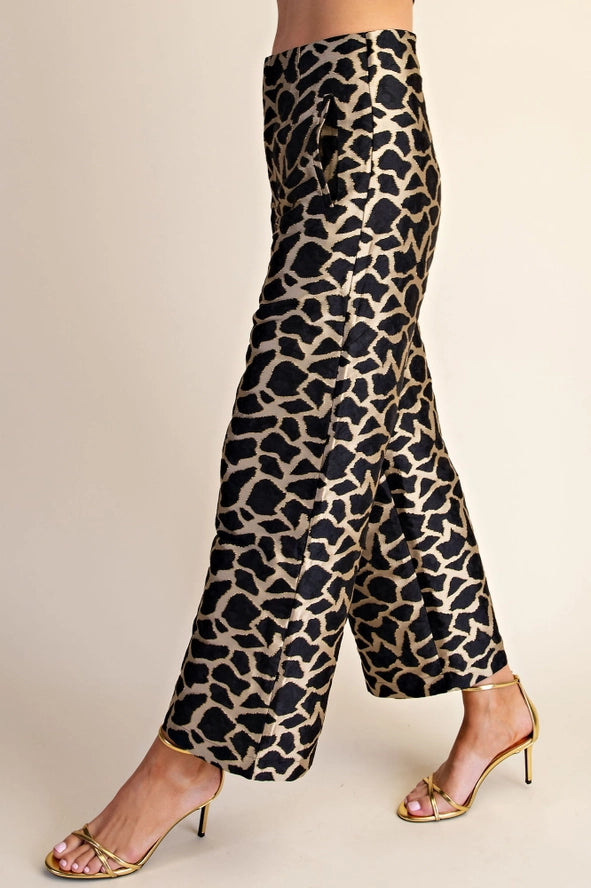 P8590 High Waist Crop Pants