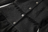 CT110L Handmade Beaded Tassel Ruffled Cake Windbreaker