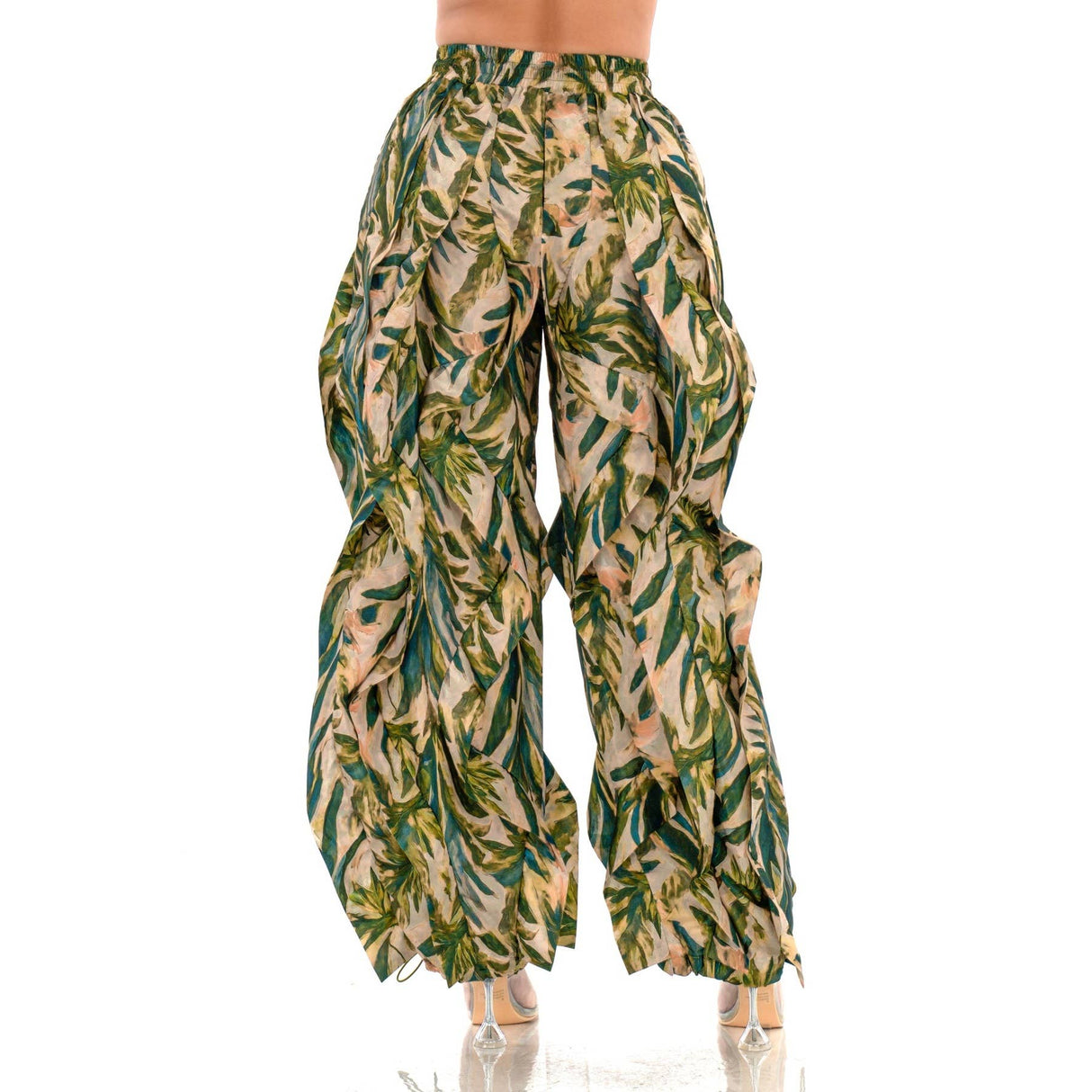 Oversized Wide Leg Ruffle Jogger Pants