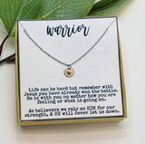 Encouragement Gift, Gifts for Her, Warrior Heart Necklace