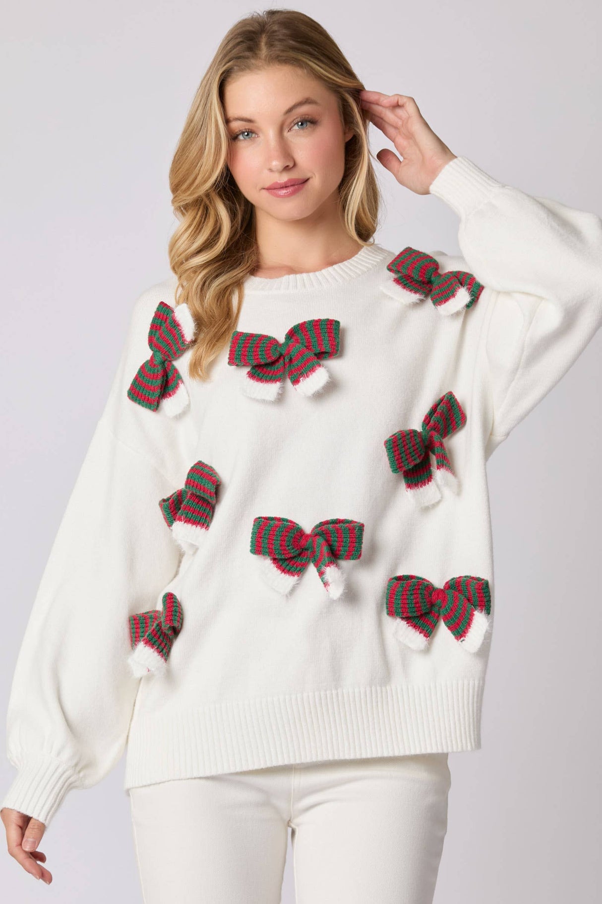 Christmas Color Long Sleeve Sweater