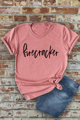 Firecracker, 4th of July, Unisex Round Neck T-Shirt