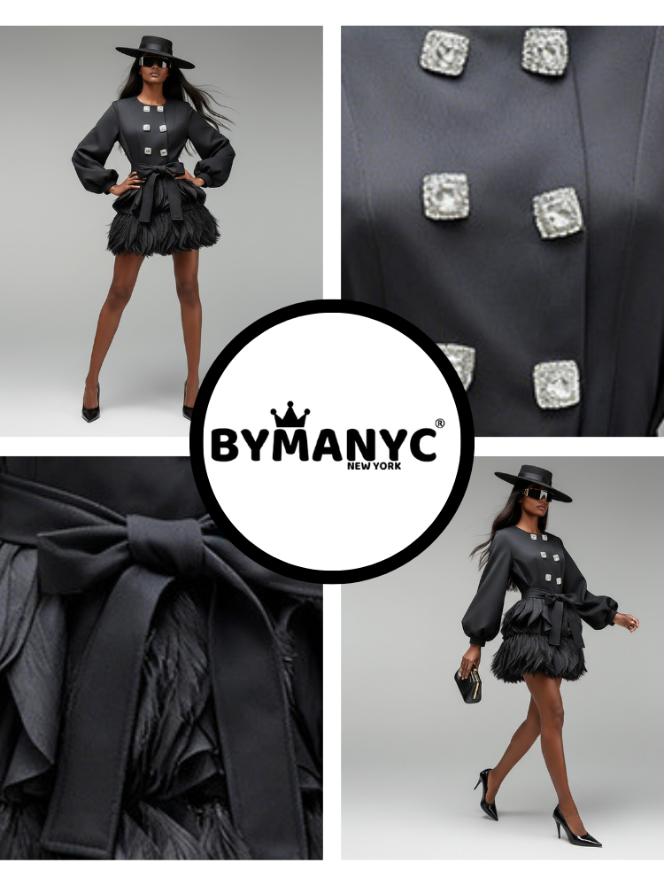 Women's Mini Party Dress UPPER EAST SIDE NYFW New Colecction BYMANYC ® New York