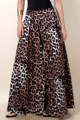 P919-6209-Gen Animal Print Wide Leg Pants