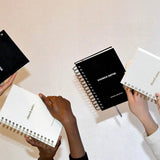 Church Notes Journal- White Spiral Linen- Christian Notebook