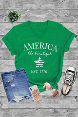 Unisex Short Sleeve V Neck T-Shirt