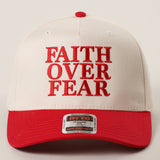 FAITH OVER FEAR Embroidered Trucker Hat