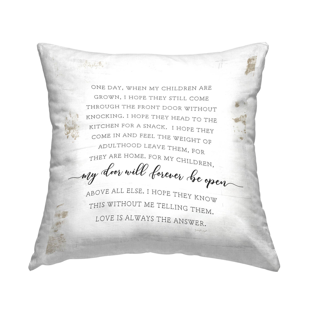 When My Children Are Grown Emotional Family Throw Pillow