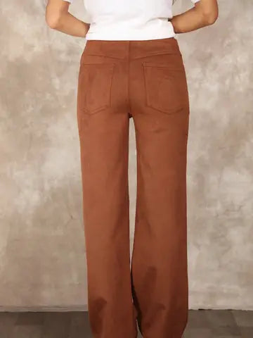 66145 Suede Shell Straight Leg