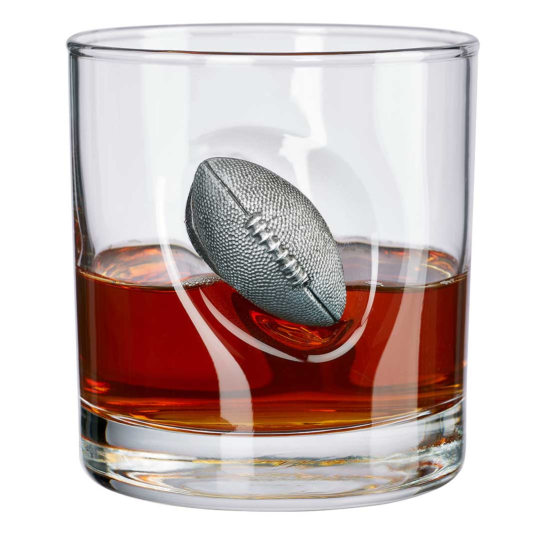 Ben Shot Football Rock Glass