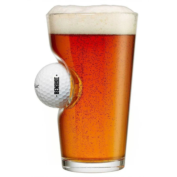 Ben Shot Golf Ball Pint Glass