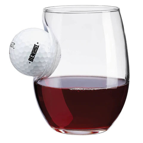 Ben Shot Golf Ball Wine Glass