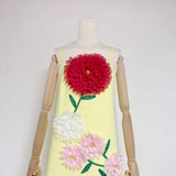 DR516Y Colorful 3D Floral Swing Suspender Long Summer Dress