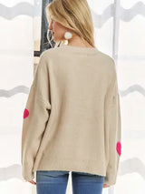 CESW3763 Puff Heart Sweater