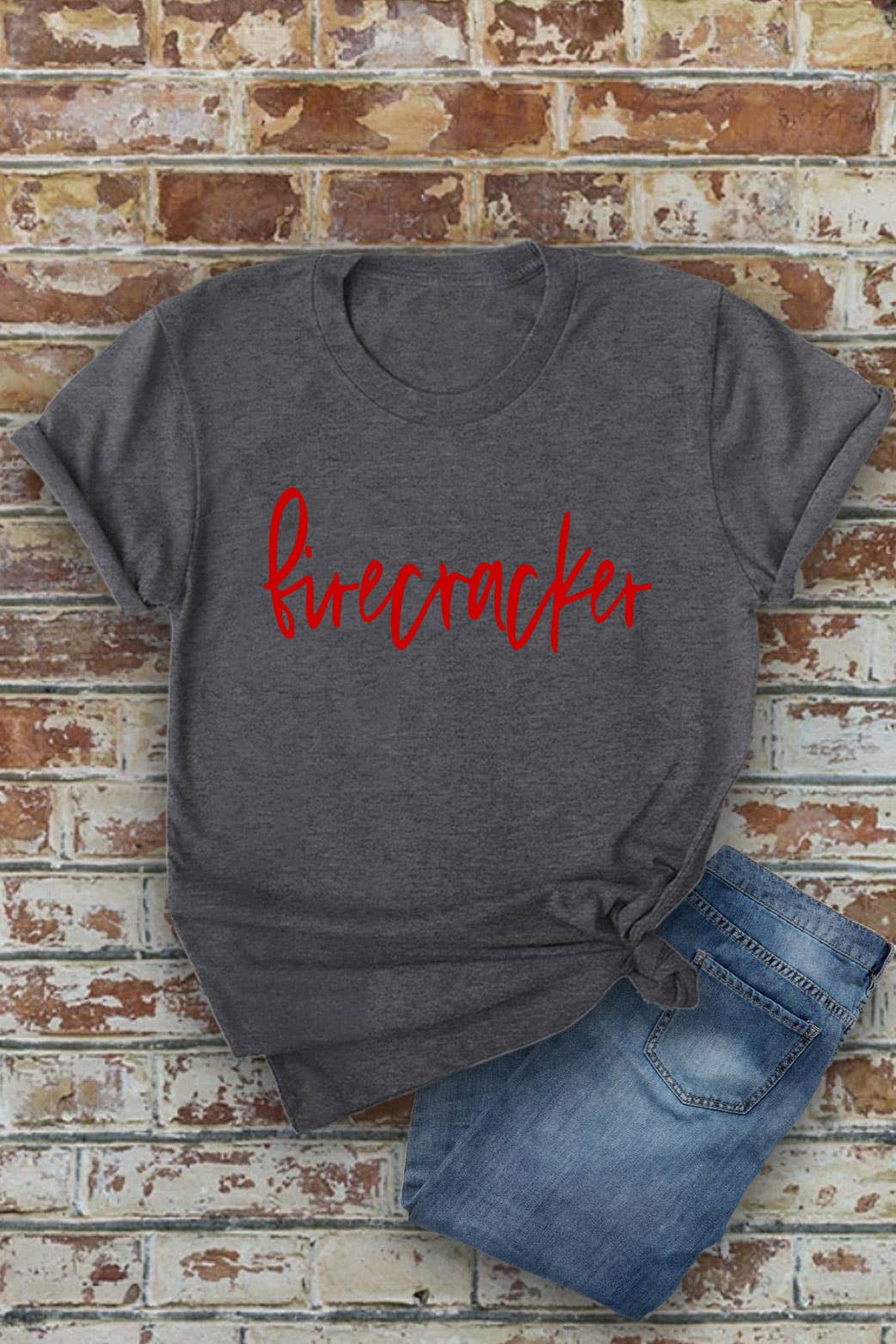 Firecracker, 4th of July, Unisex Round Neck T-Shirt
