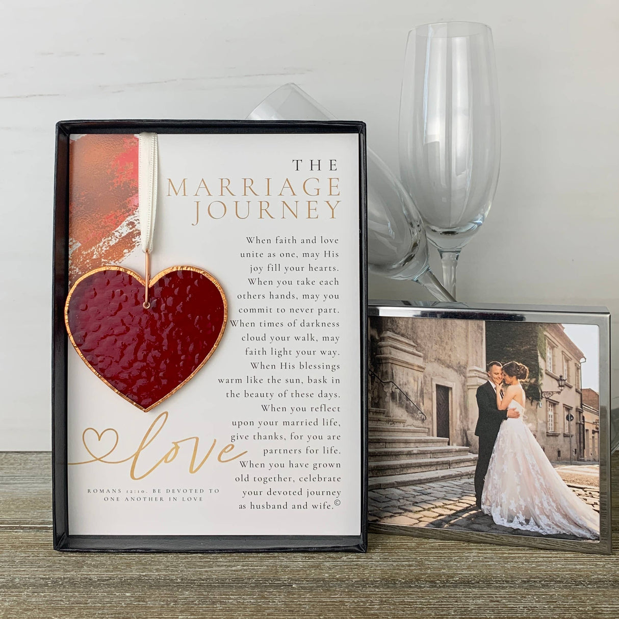 The Marriage Journey: Stained Glass Wedding Heart 7736