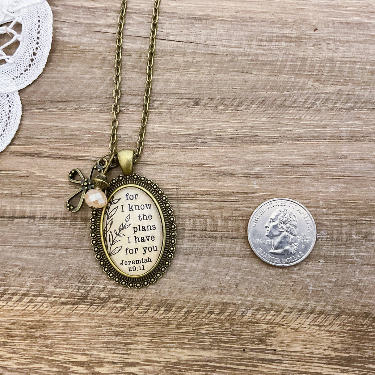 For I know the plans I have for you - Jeremiah 29:11 pendant