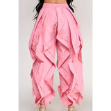 Oversized Wide Leg Ruffle Jogger Pants