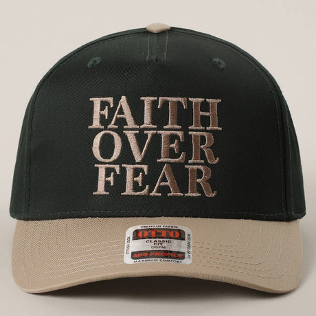FAITH OVER FEAR Embroidered Trucker Hat