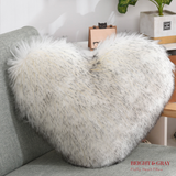 Cozy Heart Luxurious Fluffy Throw Pillow for Home Decor