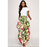 Oversized Wide Leg Ruffle Jogger Pants
