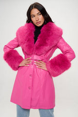 L414L1: Emberlong Vegan Leather Coat