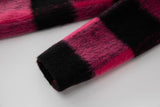 CT79 Women's Autumn/Winter Casual Warm Plaid Wool Coat